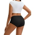 thumbnail image 4 of INNERSY Seamless High Waist Briefs Underwear for Women Soft No Show Panties 4 Pack(M,Black), 4 of 9