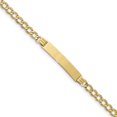 thumbnail image 1 of 14k Yellow Gold Cuban Name Bar Identification Id Bracelet, 1 of 7