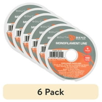(6 pack) South Bend PSM4LB100 Pony Spool Mono Fishing Line, 4 lb, 100 yd