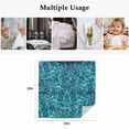 thumbnail image 5 of Teal Green Ocean Waves Cloth Napkins, Summer Sea Pool Washable and Reusable Dinner Napkins Set of 2, Table Napkin for Kitchen Party Birthday Wedding Hotel Housewarming 20"x20", 5 of 9