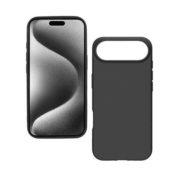 Qixxronics for iPhone Air Silicone Case Shock-Absorbent Slim Protective Phone Cover (Black)