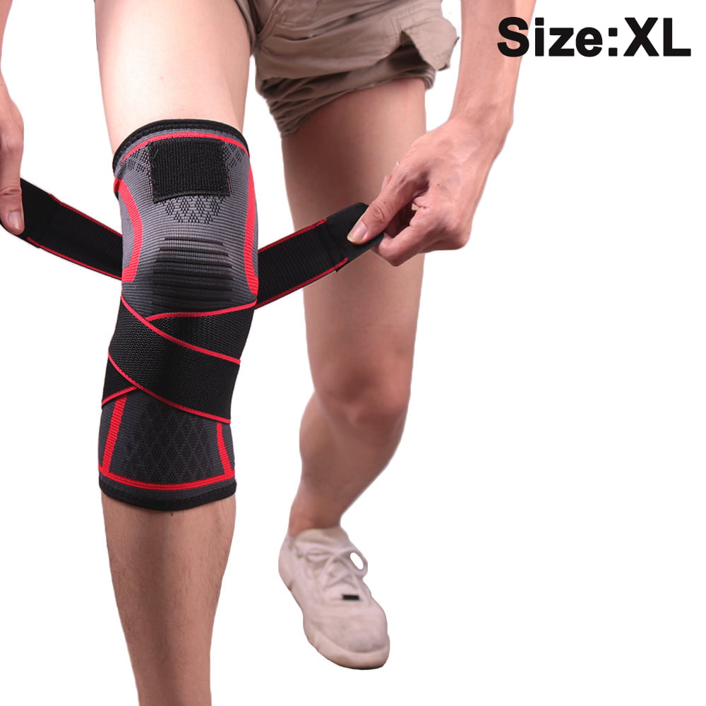 1 Pair Knee Pad,Leg Sleeve Knee Brace Knee Support &1 Piece Adjustable Knee Immobilizer for Recovery Knee Fractures 