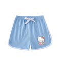thumbnail image 3 of Hello Kitty-Camiseta de manga corta para niña, pantalones cortos deportivos informales, traje superior transpirable de algodón de dos piezas, novedad de verano, dibujos animados, 3 of 5