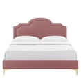 thumbnail image 5 of Modway Aviana Performance Velvet Twin Bed in Dusty Rose, 5 of 10