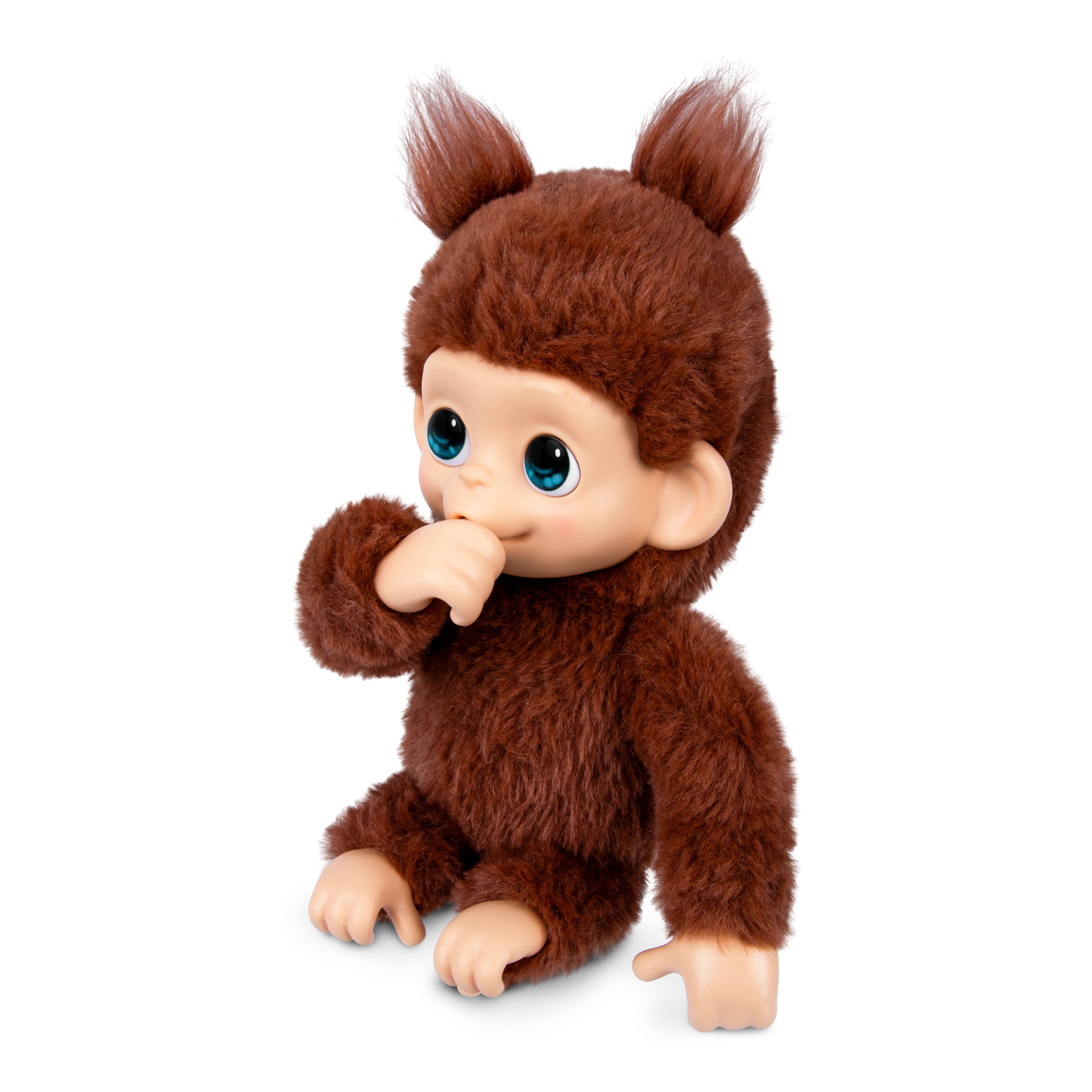 Little Live Pets Baby Monkey Minis – Chikki Cherry. Interactive Pet Toy. 20+ Sounds & Reactions. Soft Brown Fur. 7.4" Tall. Collect All 3. Ages 4+