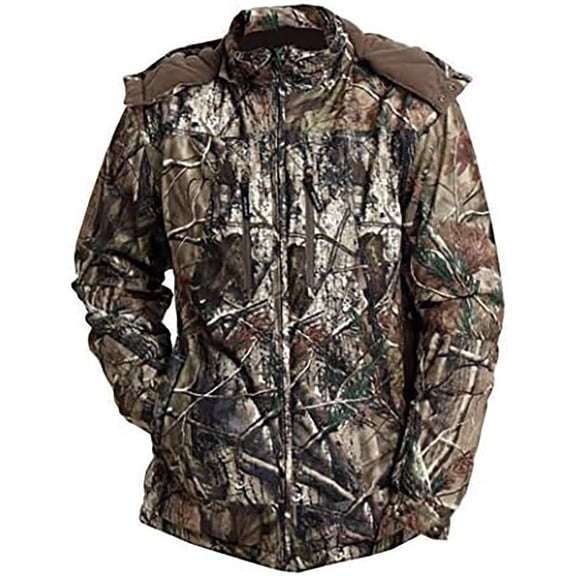 Krumba Men's Camo Jacket Winter Windproof Softshell Outdoor Camping Coat L