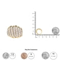 thumbnail image 4 of Haus of Brilliance 14K Yellow Gold Plated .925 Sterling Silver 2.00 Cttw Womens Round cut Prongs Diamond Multi Row Band Ring (J-K Color, I1-I2 Clarity) - 8, 4 of 6