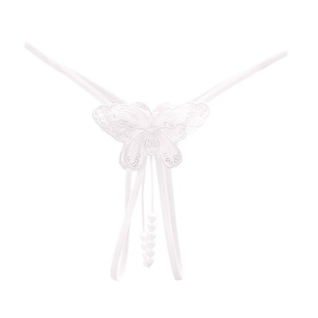 

Ruhiku GW Women s Panties Lace Open Cutout Transparent Lace Ribbon Panties Sexy Fun Thong