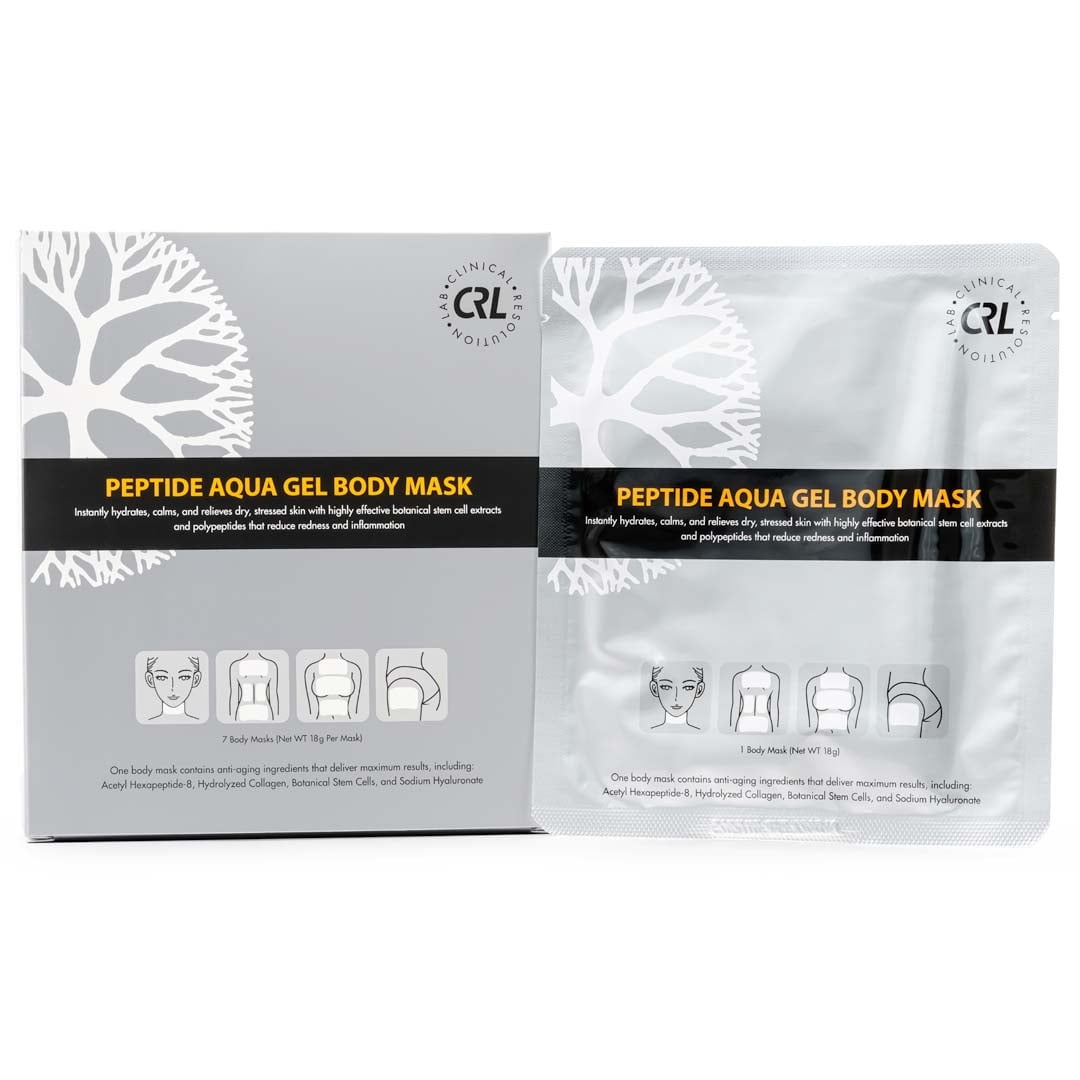 CRL Peptide Aqua Gel Body Mask 7 pack, Instant Hydration, Soothing, Cooling, Healing, Post-Treatment, Post Microneedling, Reduce Redness and Stinging Feeling