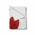 thumbnail image 2 of I Love You Soft Flannel Fleece Blanket, Love Bouquet Shape Abstract Heart Vivid My Dear Friendship Affection Theme Design, Cozy Plush for Indoor and Outdoor Use, 70" x 90", Red White, by Ambesonne, 2 of 6