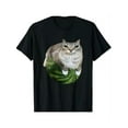 thumbnail image 1 of Camiseta con meme de gato sandía y gato tonto --- camiseta divertida, ropa urbana informal de verano, camiseta de gato, 1 of 6