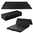 thumbnail image 4 of Gymax 6' x 4' Folding Gymnastics Tumbling Mat Thick Panel Gym Fitness Exercise Mat Black, 4 of 10