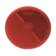 Grote 40072 - Reflector, 2.5", Red, Round Stick-On