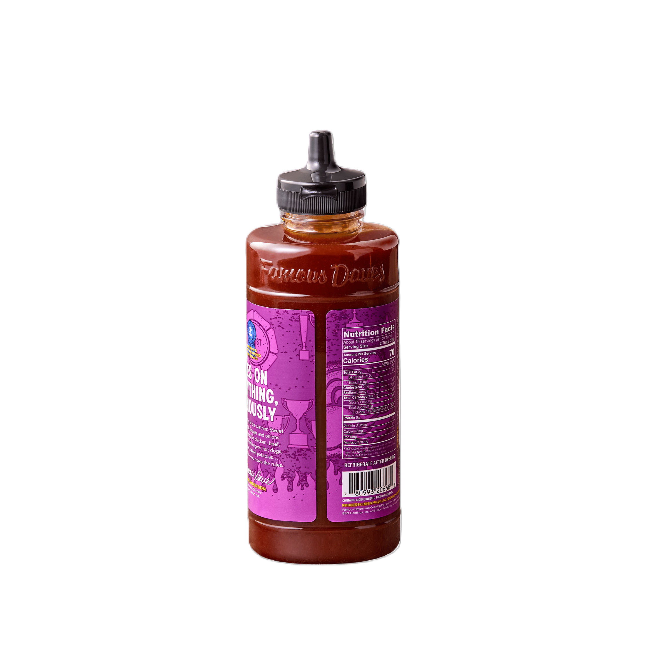 Famous Dave's, Sweet & Zesty BBQ Sauce, 20 oz, Family Friendly