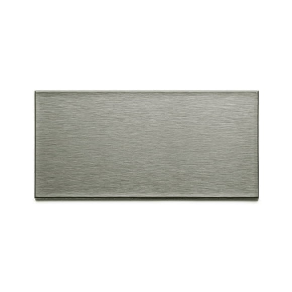 Aspect Peel and Stick Backsplash Brushed Stainless Long Grain Metal Tile for Kitchen and Bathrooms (3" x 6" Sample)