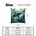 thumbnail image 5 of Whale Velvet Bed Pillow Throw Covers Pillow Inserts Throw Pillows with Unique Patterns - Set of 2, Sizes 16x16, 18x18, 20x20 Inches for Various Occasions, 5 of 6