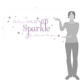 thumbnail image 2 of She Leaves a Little Sparkle Girls Room Vinyl Wall Decal Sticker Inspirational Quote with Stars, 2 of 4