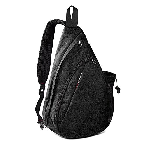 black crossbody backpack