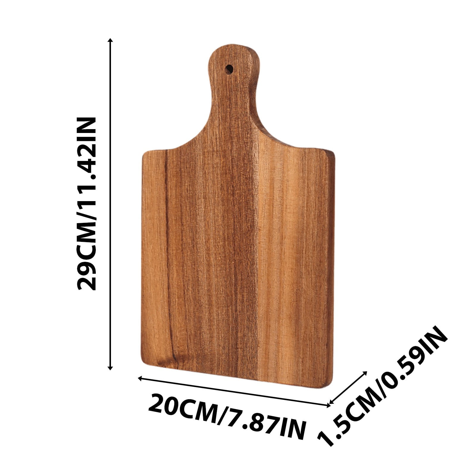 Wood Serving Board with Handle - Wooden Cutting Chopping Board for Meat, Vegetables, Bread, Charcuterie, Cheese Board - Food Serving Tray for Kitchen Appetizers