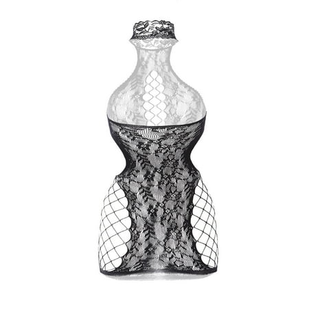

Cathalem Womens Transparent Pajamas Underwear Mesh Bodystockings Halter Dress Pajamas Underwear Silk Lingerie for Women Underwear Black One Size