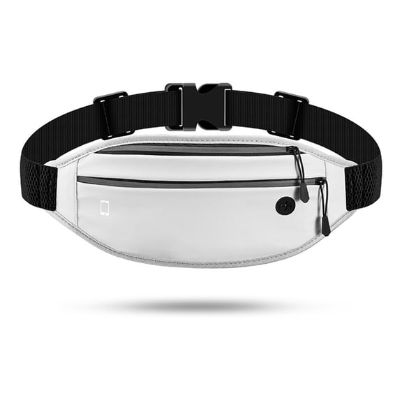 Crossbody Fanny Pack, Running Waist Pack Belt Fashion Sports Bag Runner Pouch for Women Men - creamy-white