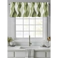 thumbnail image 2 of Sage Green Ripple Valances for Windows Abstract Gradient Watercolor Modern Kitchen Valance Curtain Rod Pocket Small Curtains for Cafe Bathroom Laundry Basement 42" x 18", 2 of 8