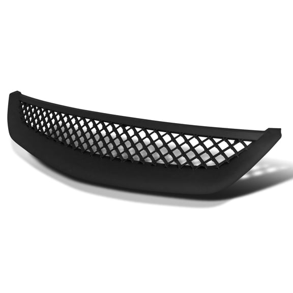 Spec-D Tuning JDM Black Front Bumper Mesh Grille Compatible with 2001-2003 Honda Civic 2/4Dr Coupe Sedan