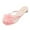 Pink, variant on FSJ Women Charming Furry Feather Thong Sandals Flat Slide Flip Flops Slipper Clear Block Low Heel Comfortable Dress Shoes Size 8 Pink