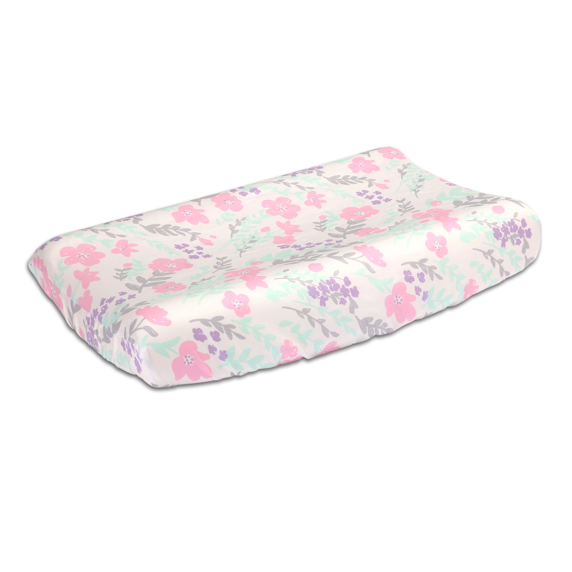 The Peanut Shell Changing Pad Cover Pink Floral