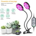thumbnail image 2 of Lámpara de crecimiento de plantas, lámpara de jardinería de espectro completo de 30 W y 360°, con 3 modos de brillo y temporizador, muy adecuada para uso en interiores y jardines (tres cabezales), 2 of 5
