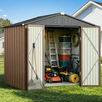 COVER-IT 8 x 6 x 6 ft Brown Shed - Walmart.com