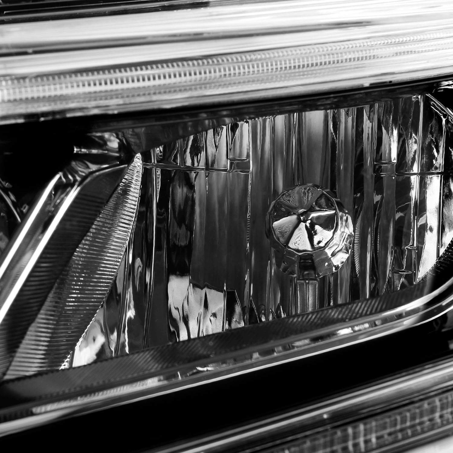 AKKON - Fits 2015-2016 Honda CR-V EX / EX-L / SE  [Tube Bar] Chrome Headlights Pair Driver Left + Passenger Right w/ LED DRL