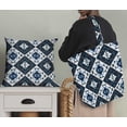 thumbnail image 5 of Soimoi White Rayon Fabric Check & Geometric Decor Fabric Printed Yard 42 Inch Wide, 5 of 5