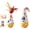 Colorful Feathers, variant on Wooden Wobble Cat Toy, Natural Beechwood Self-Righting Tumbler – 2-Pack Angry & Happy Carrot Kicker, Interactive Silent Cat Toy for Indoor Cats, Battery-Free Plush, Aesthetic Home Decor Gift