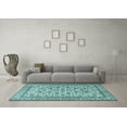 thumbnail image 3 of Ahgly Company Indoor Rectangle Persian Light Blue Traditional Area Rugs, 8' x 10', 3 of 4