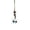 A002- White, variant on Lucky Phone Charm Keychain - Cute Cat Head Design, Black Color, with Decorative Bead - For Phone, Keys, Bags, Daily Carry, Gifting
