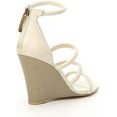 thumbnail image 2 of Donna Karan Rachel Wedge Sandals, Nappa Leather Off White - 9, 2 of 3