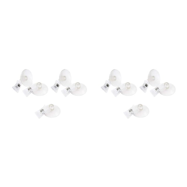 Guardoinrt 5pcs PVC Fashion And Exquisite Clear Suction Cup Clip For Wide Application Wall Suction Cup Clip 2Set