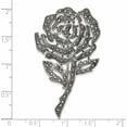 thumbnail image 3 of Sterling Silver Antiqued Marcasite Flower Pin Brooch (53.88 X 32) Made In Thailand -Jewelry By Sweet Pea, 3 of 6
