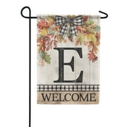Carson Monogram Letter E Garden Flag - Autumn Spray E, Premium Dura Soft Fabric, Outdoor Yard Decorative Seasonal Flag, Size: 12.5" x 18"