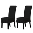 thumbnail image 1 of Fundas para Sillas de Comedor Elásticas Fácil de Colocar Parsons 2 Piezas en Negro, 1 of 7