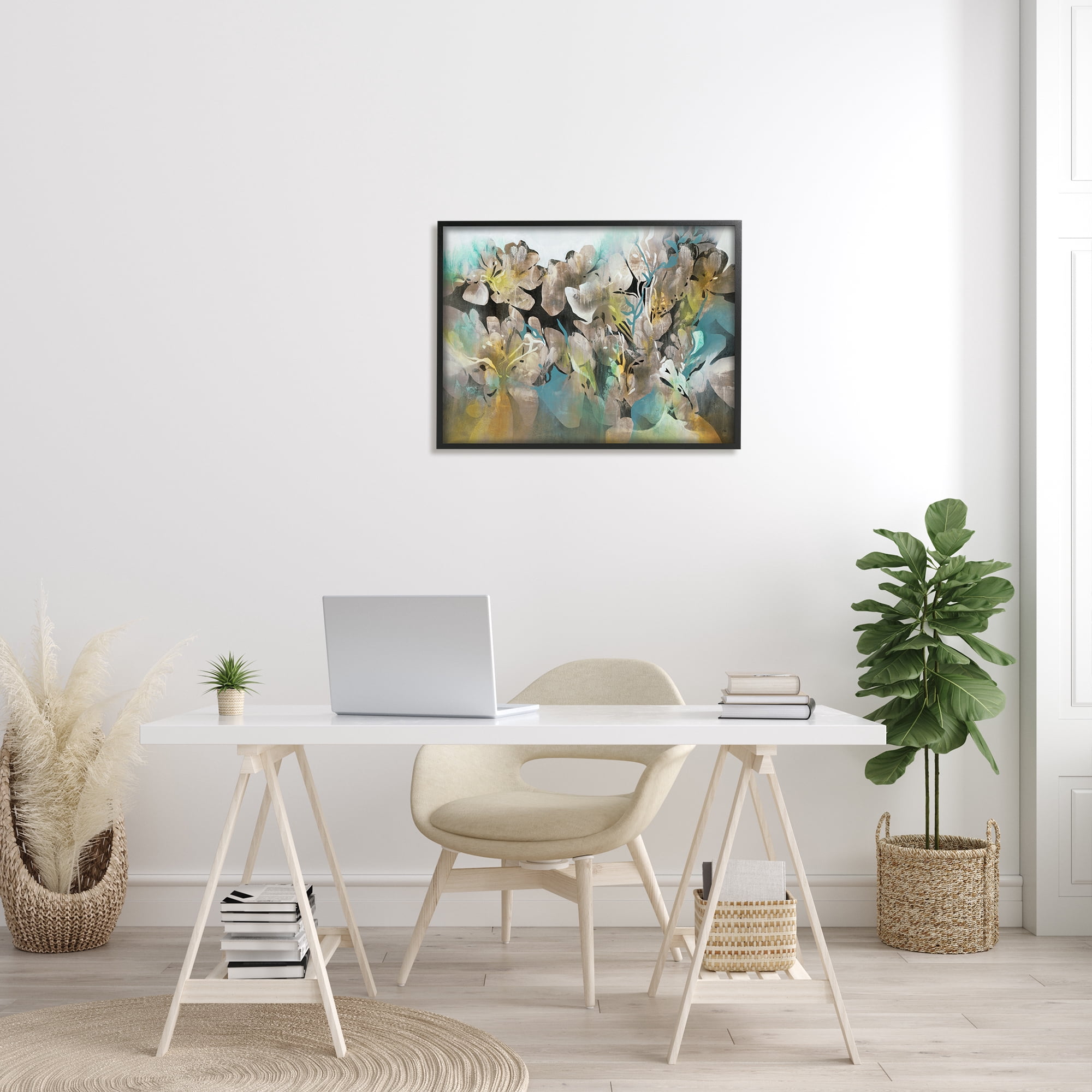 Stupell Industries Abstract Floral Field Landscape Round Petal Shapes, 24 x 30, Designed by K. Nari