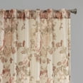 thumbnail image 4 of Madison Park Simone Printed Floral Rod Pocket and Back Tab Voile Sheer Curtain in Blush, 50"x84", 4 of 5