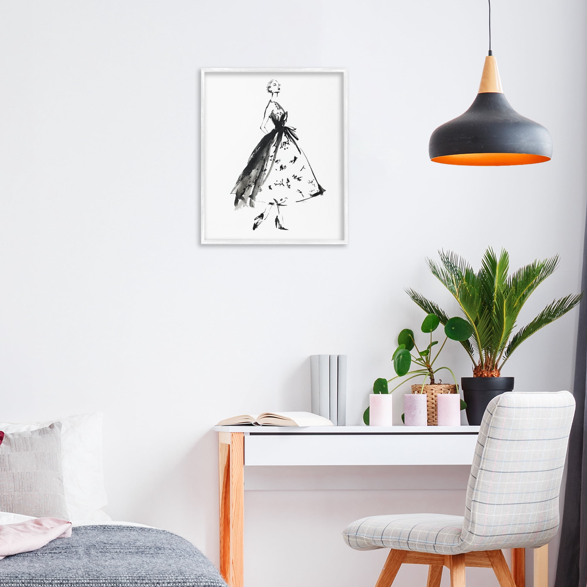 Stupell Industries Ethereal Couture Contour White Framed Giclee Art, design by Svetlana Aleynikova