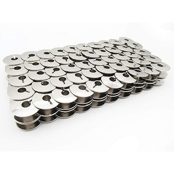 Teamwork - #55623S "L Style Steel BOBBINS Compatible with JANOME Brother JUKI Singer PFAFF (100 PCS)