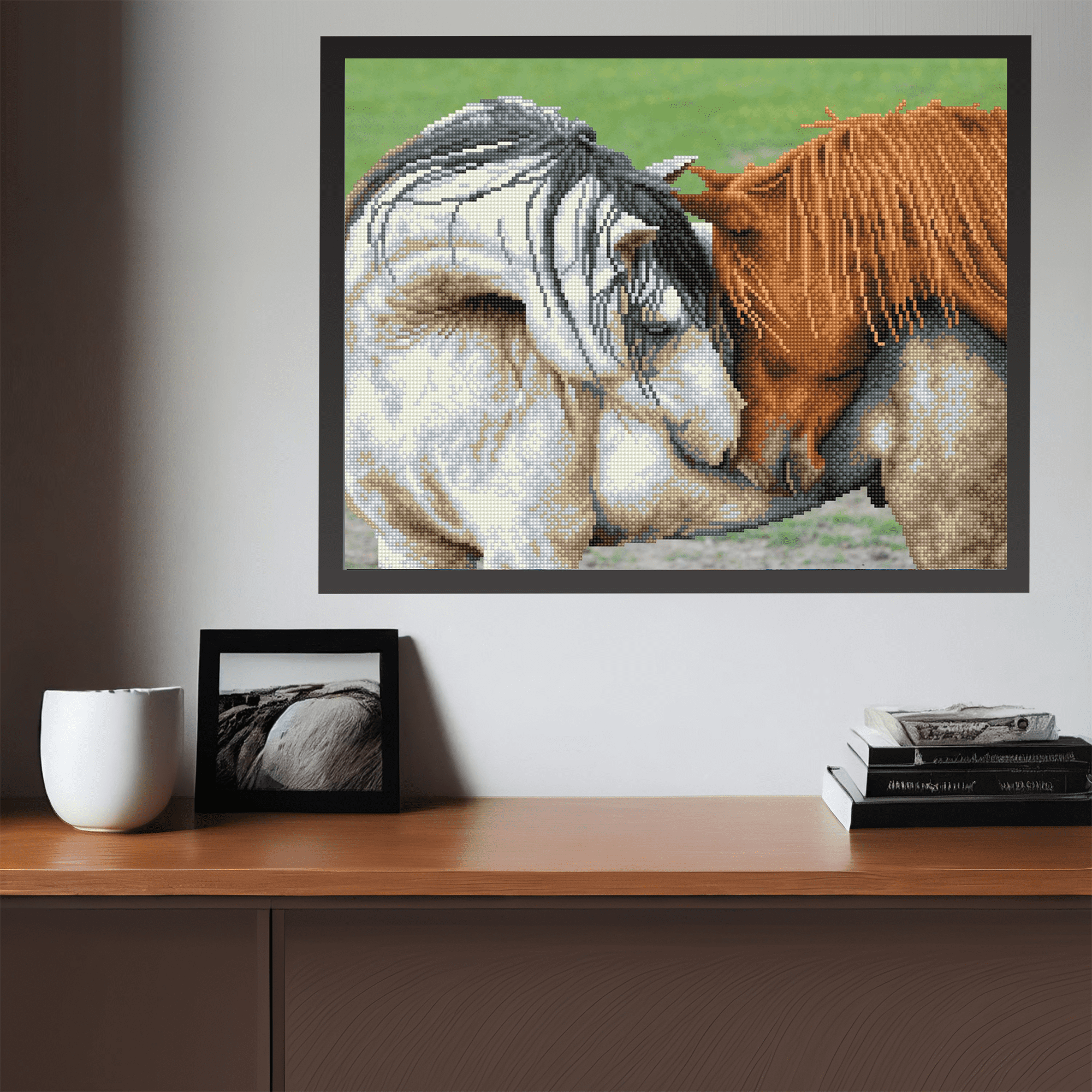 Diamond Dotz Courtship Horse Diamond Painting Kits for Adults - Diamond Art Kits a Relaxing Creative Craft Kit with Dotz Gems  17.7"x24.4"