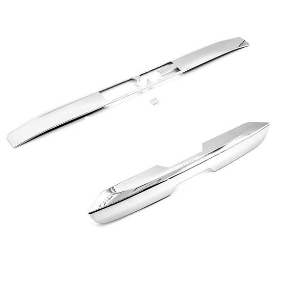 Sizver Chrome Upper Lower Sizver Chrome Tailgate Lift Handle Covers Accent Trim For 2015-2017 GMC Yukon