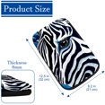 thumbnail image 4 of Zebra Printed Furry Soft 12.5x8.2 Inch Car Armrest Mat Cover Accessories, 4 of 6
