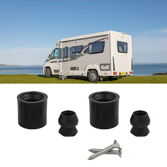 RANMEI 2Pcs Trailer Door Holder Kit, Rv Camper Door Holder Rubber Bumper Accessories