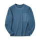 thumbnail image 3 of pstuiky camisas de hombre de manga larga, Sudadera con cuello redondo, manga larga, color liso, para hombre, cómoda y cálida para el hogar Tops de talla grande para hombre s, 3 of 4